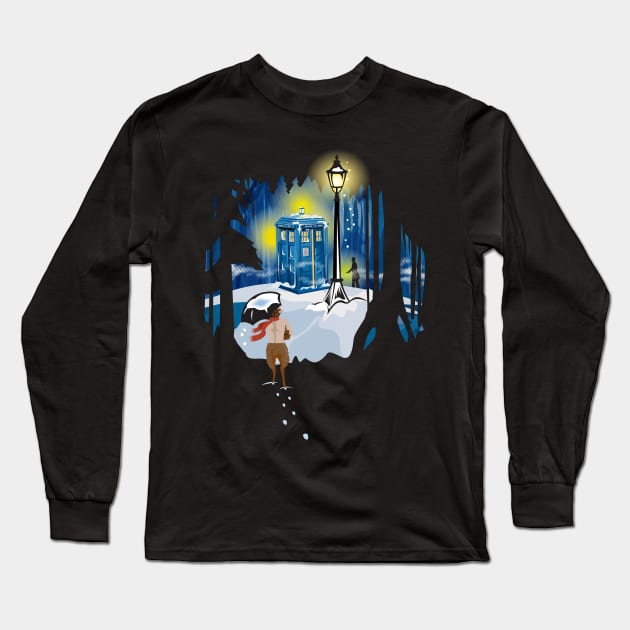 A Who Christmas in Narnia (on Black) Long Sleeve T-Shirt by LaughingDevil